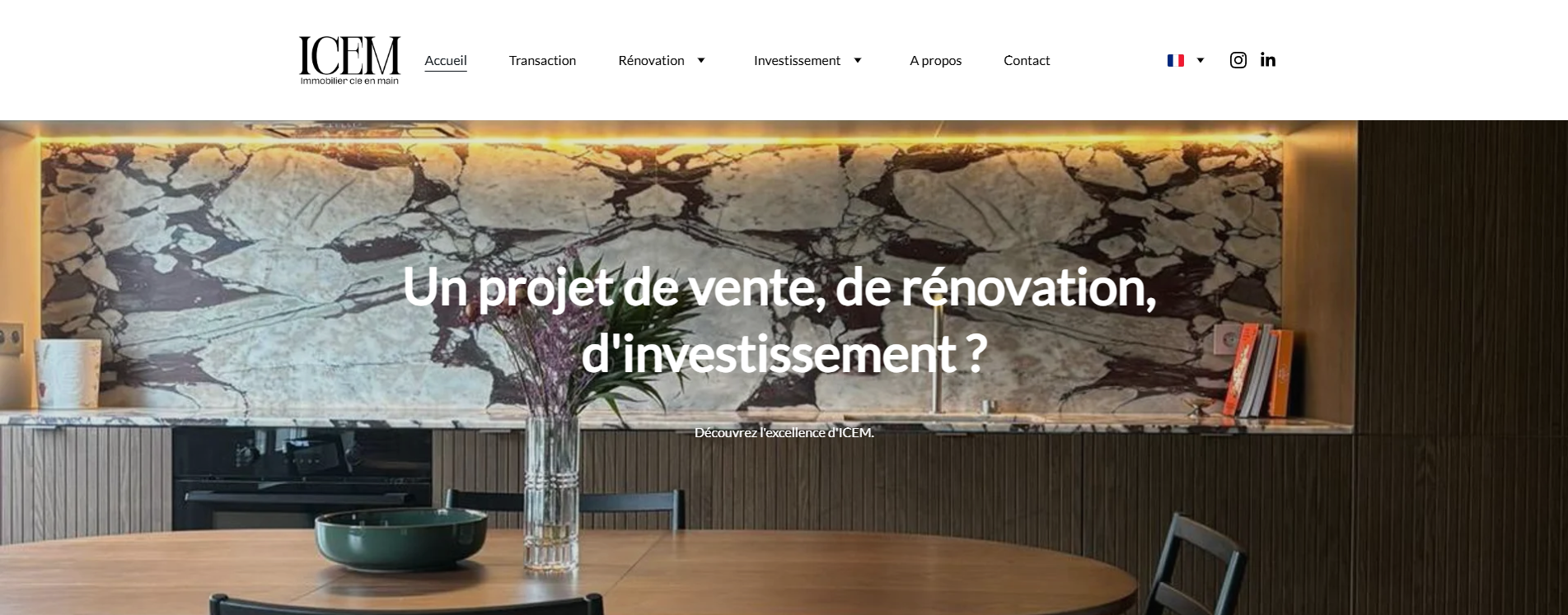 Site pour un entrepreneur parisien